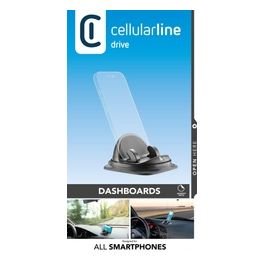 Cellular Line Supporto da Auto per Smartphone Dash Hub 360 Nero