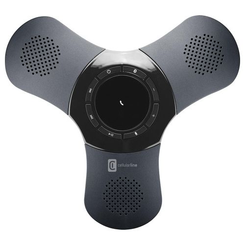 Cellular Line Ufo Conference Speaker Bluetooth Vivavoce con 2 Altoparlanti e Talk Time di 5 Ore Nero