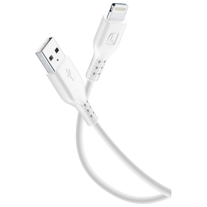 Cellular Line Power Cable Cavo Lightning per ricarica e trasferimento dati 0,6mt Bianco
