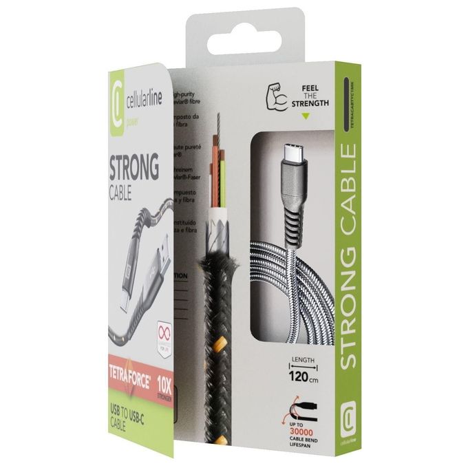 Image of Cellular Line Vivanco Extreme Cavo Usb Tipo-C 1mt Nero