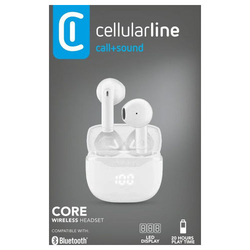 Auricolare Bluetooth TWS CORE Bianco