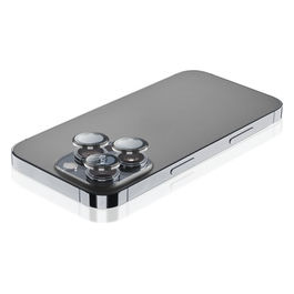 Camera Lens Ring, Vetro Temperato, Trasparente, per iPhone 16 Pro/16 Pro Max