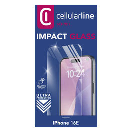 Impact Glass, Vetro Temperato per iPhone 16e, Sottile e Resistente