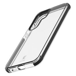 Tetra Force Strong Guard, Custodia Flessibile Ultra Protettiva, Anti-shock, Galaxy S25, Nero/Trasparente