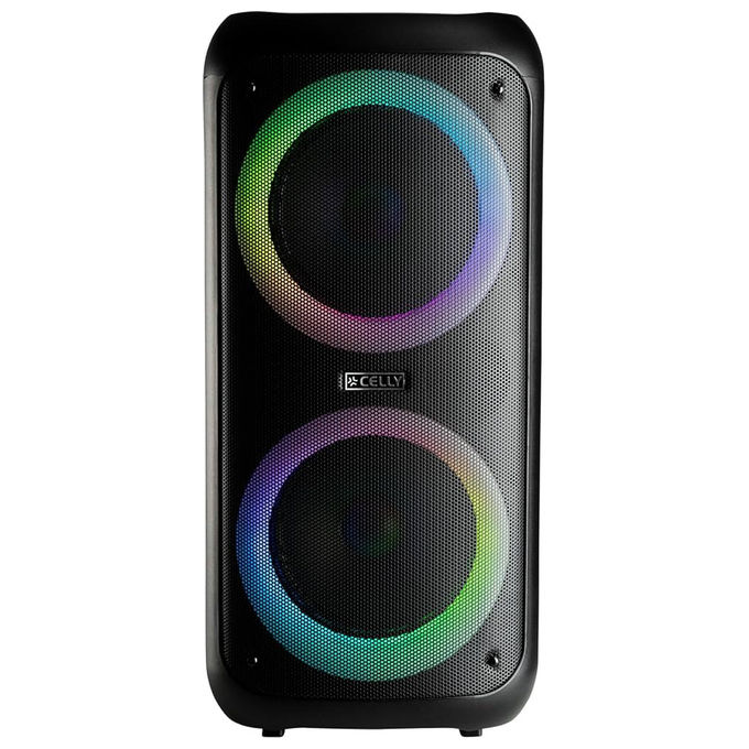 Celly PARTYSOUNDBK Altoparlante Wireless 12W Nero con Luci RGB