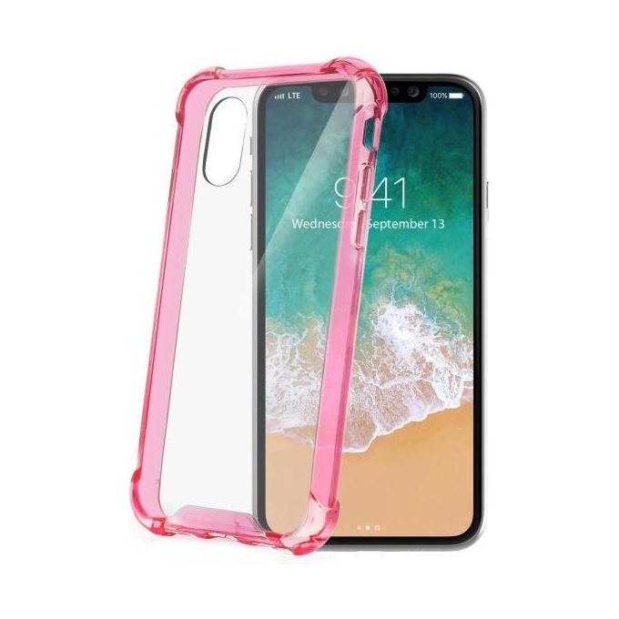 Celly Armor Cover per iPhone XS/X Rosa