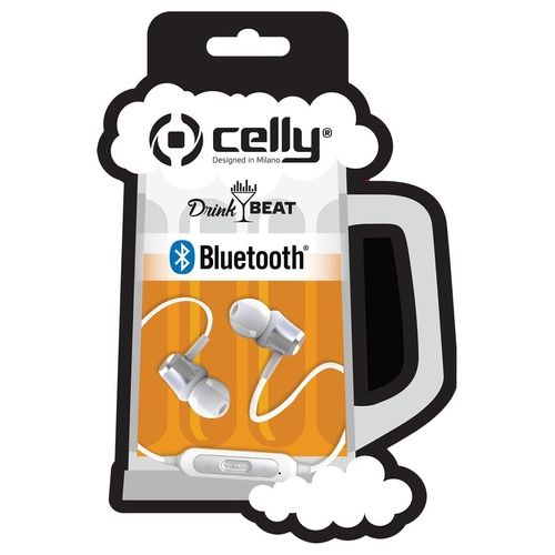 Celly Auricolari Bluetooth Stereo Drink Beer Bianco