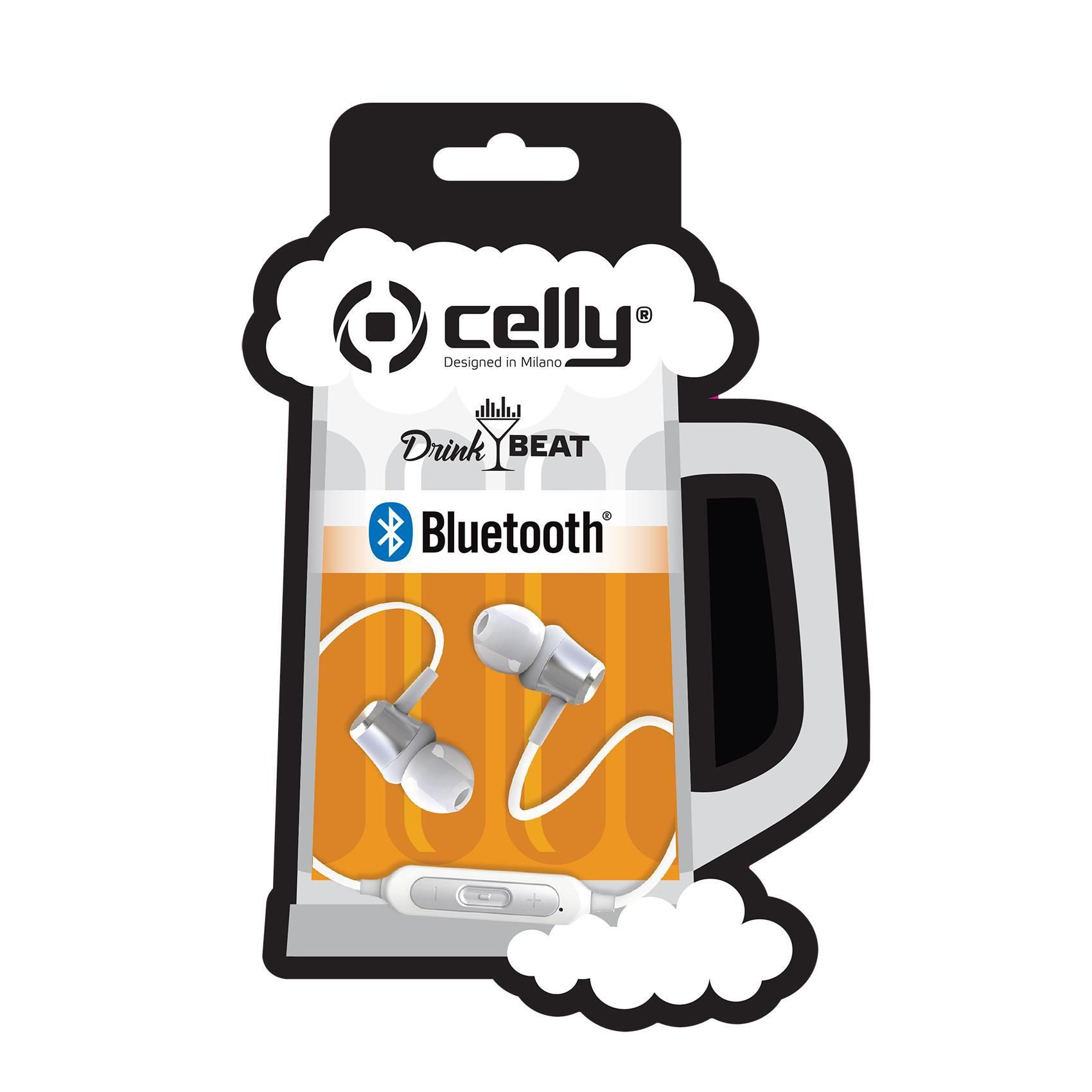Celly Auricolari Bluetooth Stereo Drink Beer Bianco | Yeppon