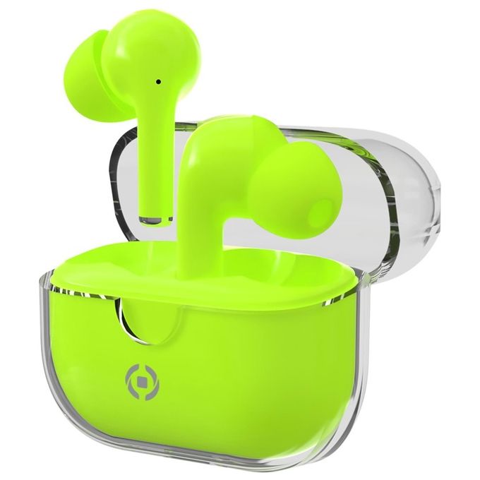 Celly Auricolari True Wireless In-Ear Trasparente-Verde