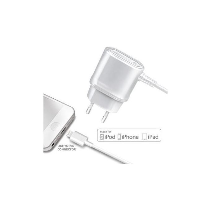 Celly Caricabatterie 1a Lightning Ip5-5s-5c Certificato mfi White