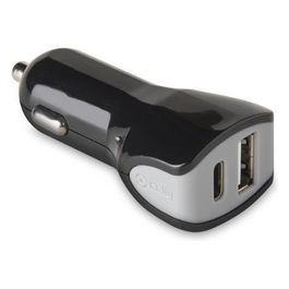 Caricabatterie da Auto 2 Porte Usb-Type-C Nero