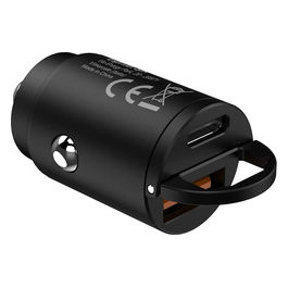 Caricatore Auto Usb-c Usb-a 65w Nero Argento