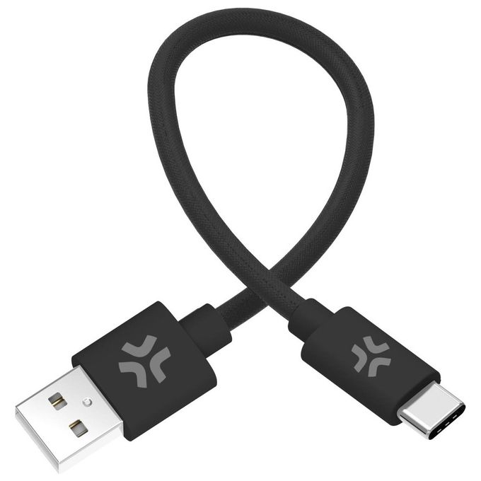 Celly Cavo da Usb-A a Usb-C 30cm Nero Cotton