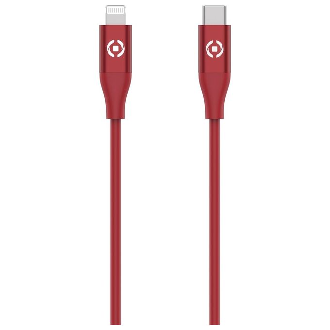 Celly Cavo Usb-C a Lightning 60W Rosso Recycle