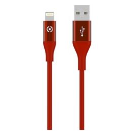 Celly Cavo Usb Lightning Color 3mt Rosso
