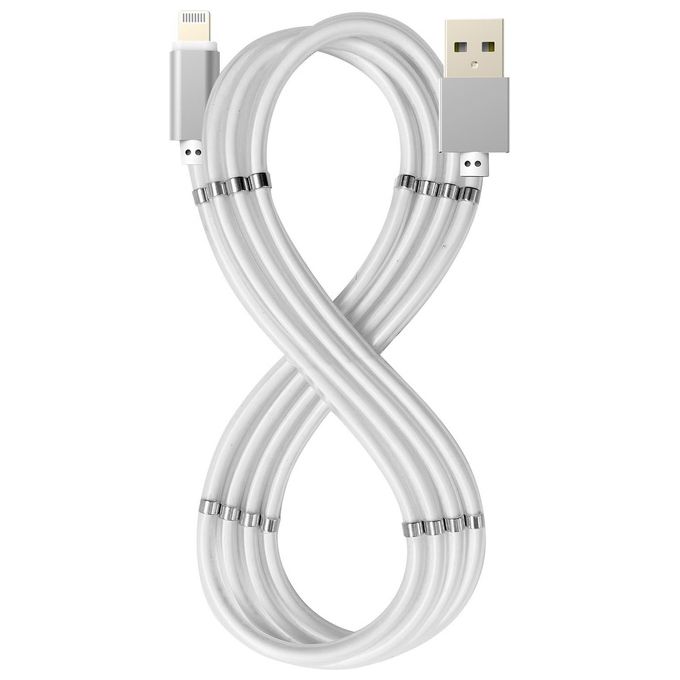 Celly Cavo Usb-A Lightning Magnetico Bianco