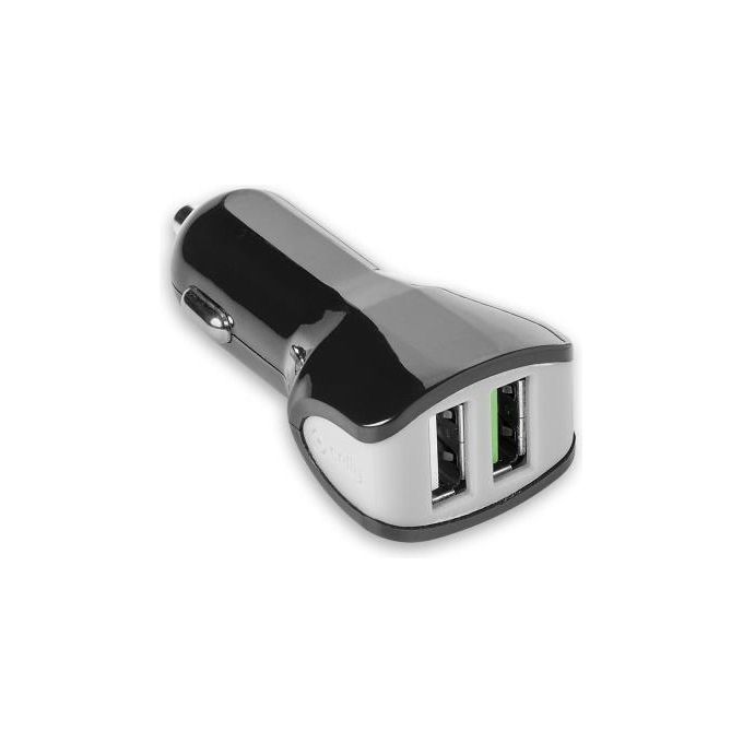 Celly CC2USBTURBOBK Caricabatteria da Auto Turbo 2 Usb 3,4A Nero