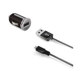 Celly CCUSBMICRO Caricabatteria da Auto Universale con Cavo Micro Usb Nero