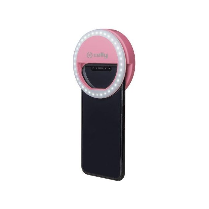 Celly Click Light Pro Flash per Selfie Nero-Rosa