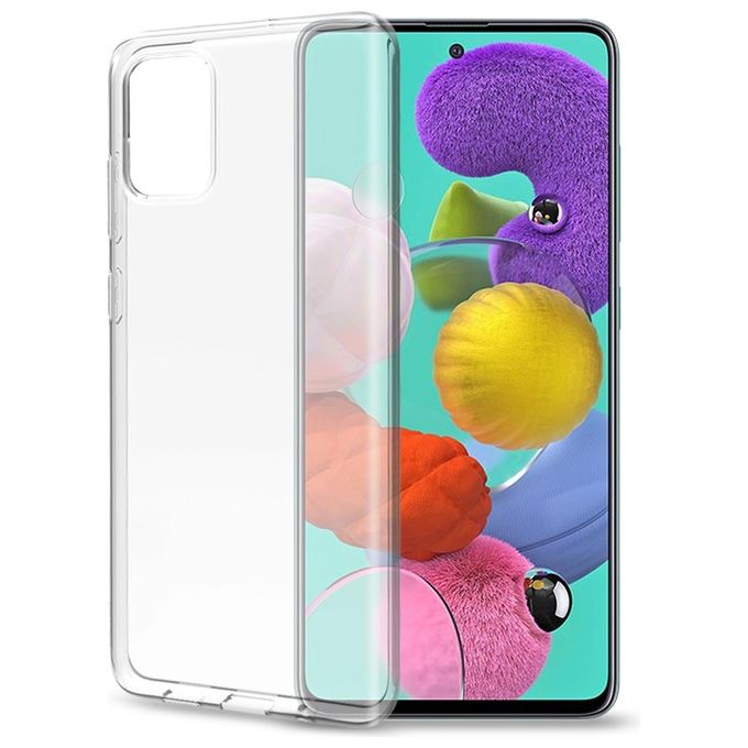 Celly Cover Trasparente per Samsung Galaxy A51 in Silicone Gelskin TPU Flessibile Antiurto e Antigraffio