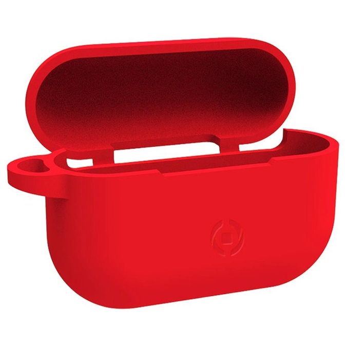 Celly Custodia AIRCASE 3 Per Airpods in Silicone Rossa
