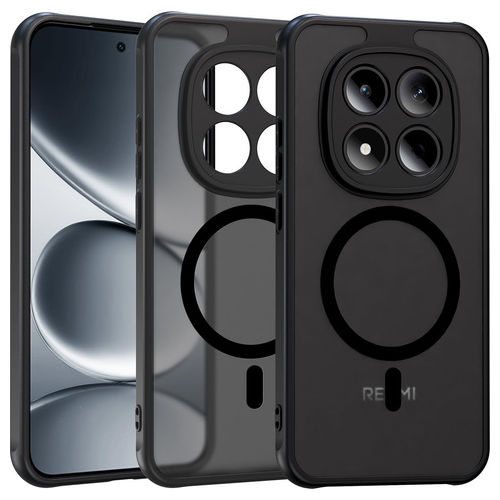 WALLY1179 Custodia Xiaomi Redmi Note 15 5G Rigida Nera con Tasche e Chiusura Magnetica