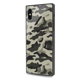 Celly Diamond Square Camo Cover per iPhone XS/X Nero