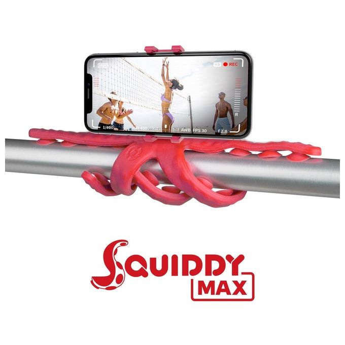 Celly Flexible Maxi Tripod Squiddy Max Supporto Per Smartphone Rosso