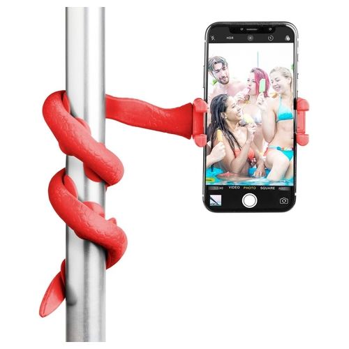 Celly Flexible Selfie Stick Snake Supporto Flessibile Per Smartphone Rosso