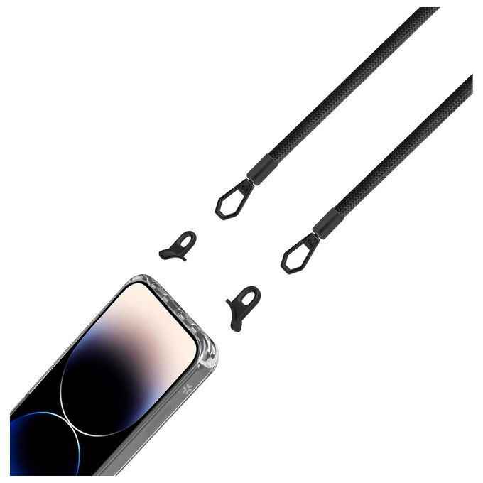 Celly Freedom Case e Lacet Nero per iPhone 14 Pro Max