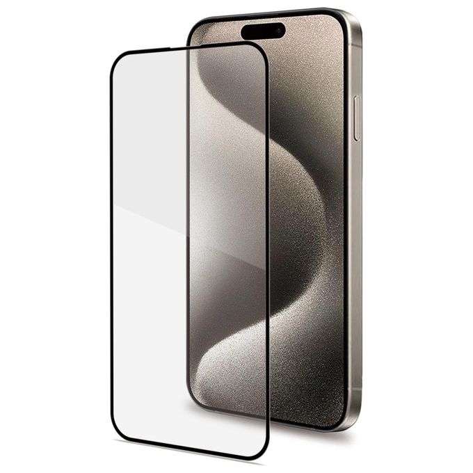 Celly Full Glass per iPhone 16 Nero