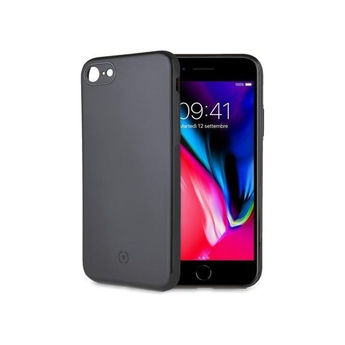 Celly Ghost Skin Cover per iPhone 8 Plus/7 Plus Nero