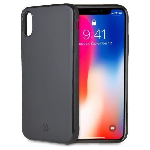 Celly Ghost Skin Cover per iPhone XS/X Nero