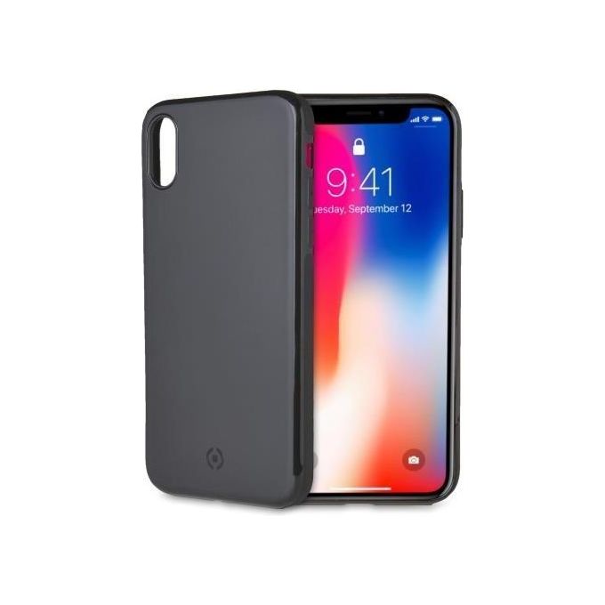 Celly Ghost Skin Cover per iPhone XS/X Nero