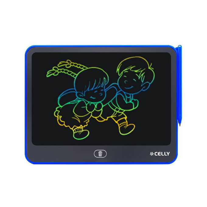 Celly KIDSBOARDLB Lavagnetta Elettronica Multifunzione per Bambini 11'' Pennino Incluso Protezione Luce Blu colore Blu