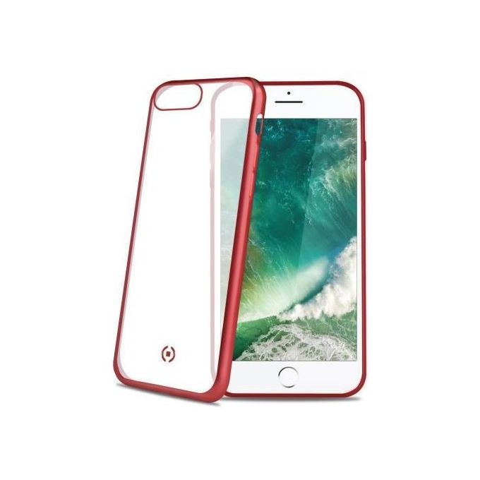 Celly Laser Matt Cover per iPhone SE 2nd Gen/8/7 Rosso