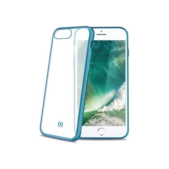 Celly Laser Matt Cover per iPhone SE 2nd Gen/8/7 Azzurro