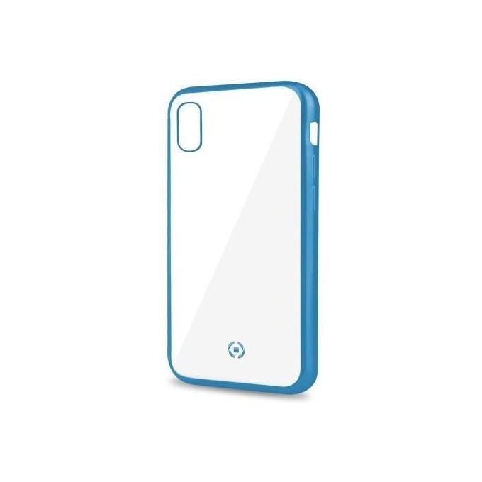 Celly Laser Matt Cover per iPhone XR Azzurro