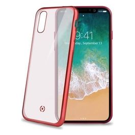 Celly LASERMATT900RD Laser Matt Cover per iPhone X Rosso