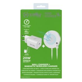 MAGCHARGEKIT Kit con Alimentatore 20W e Caricabatterie Wireless Magnetico