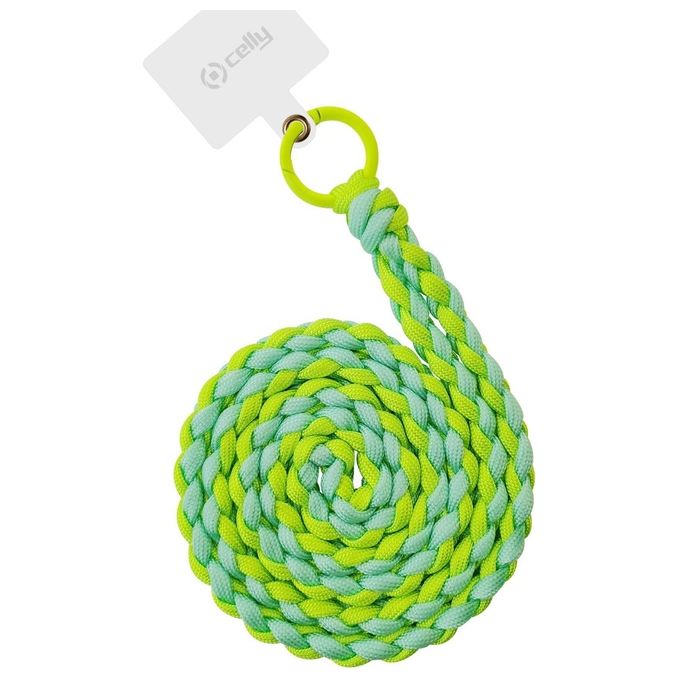 Celly Necklace Universale Braided Giallo Fluo