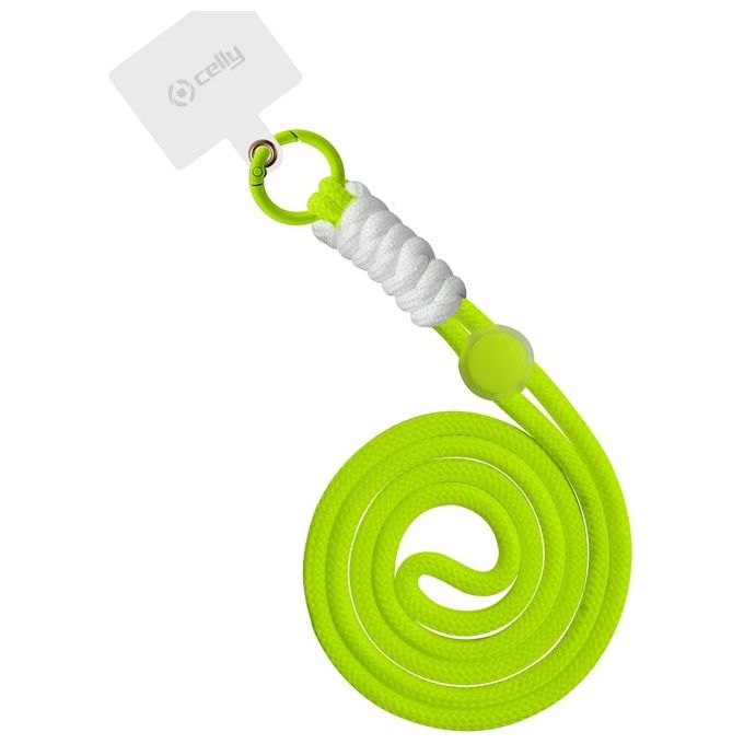 Celly Necklace Universale in Nylon Giallo Fluo