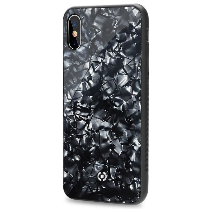 Celly Pearl Cover per iPhone X Nero