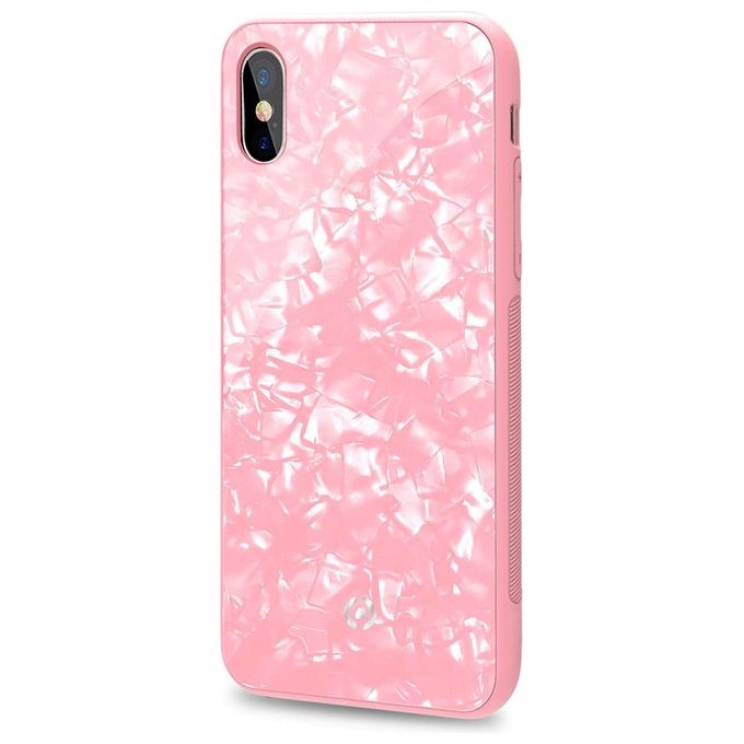 Celly Pearl Cover per iPhone X Rosa