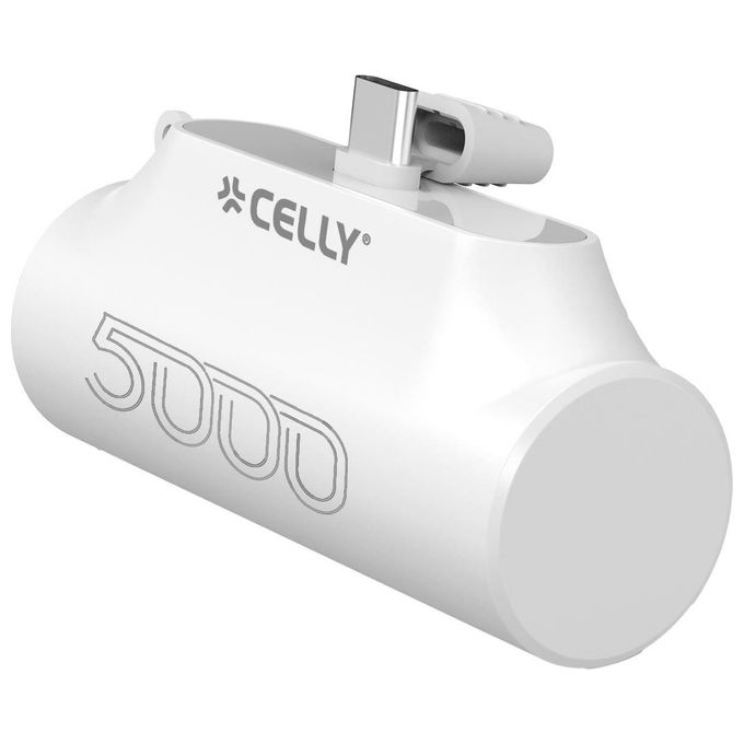 Celly PowerBank Compact Usb-C 5000mAh Bianco