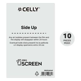 Celly Pro Screen Film Antifinger 10 Pezzi