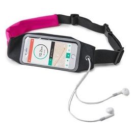 Celly Runbelt View Duo Cintura da Braccio per Smartphone 5" Nero/Rosa