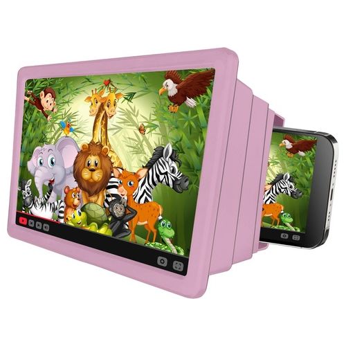 Celly Screen Magnifier Kids Lente di Ingrandimento per Smartphone Rosa