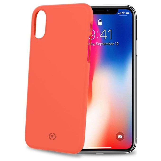 Celly Shock Custodia per iPhone X/Xs Arancione