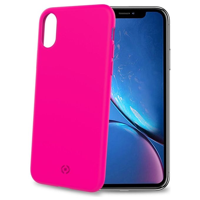Celly Shock Custodia per iPhone Xr Rosa